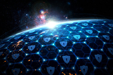 Cyber security technology and online data protection in innovative perception . Concept of...
