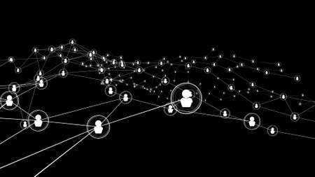 Visionary people network linking and connection . 3D rendering computer graphic .の写真素材