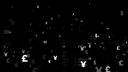 Business data and financial figures visualiser graphic . 3D rendering graphic .の写真素材