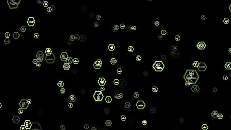 Green environmental friendly technology visualiser abstract . Future global software for ecology ....
