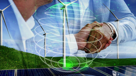 Conceptual environmental conservation and sustainable ESG development . 3D render computer graphic .
