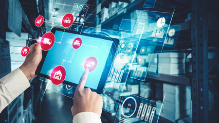 Smart warehouse management system with innovative internet of things technology to identify package...