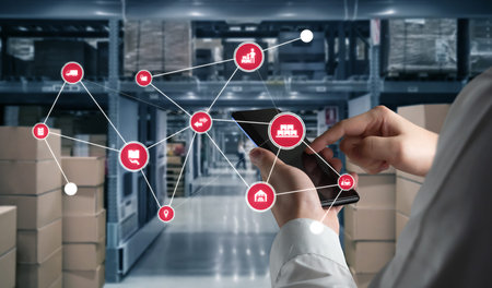 Smart warehouse management system with innovative internet of things technology to identify package...