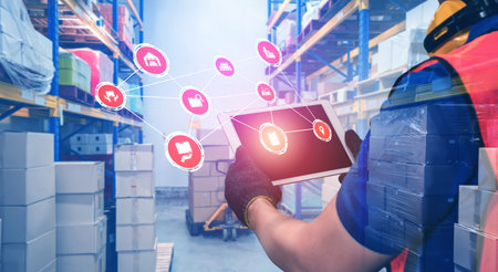 Smart warehouse management system with innovative internet of things technology to identify package...