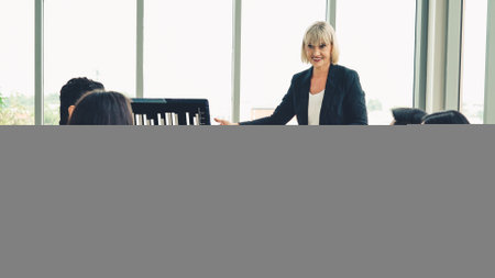 Business visual data analyzing technology by creative computer software . Concept of digital data for marketing analysis and investment decision making .の写真素材