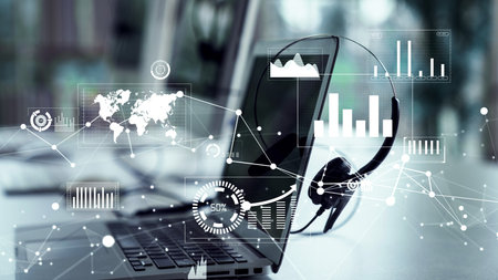 Business dashboard for financial data analysis envisional graphic . Marketing strategy concept .