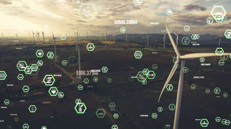 Environmental conservation technology and approaching global sustainable ESG by clean energy and power from renewable natural resourcesの写真素材