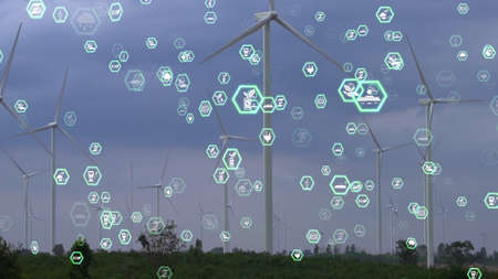 Environmental conservation technology and approaching global sustainable ESG by clean energy and power from renewable natural resourcesの写真素材