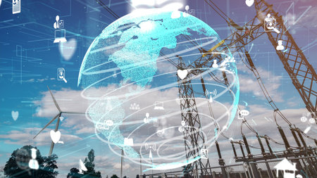 Environmental conservation technology and approaching global sustainable ESG by clean energy and power from renewable natural resourcesの写真素材