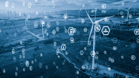 Environmental conservation technology and approaching global sustainable ESG by clean energy and power from renewable natural resourcesの写真素材