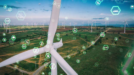 Environmental conservation technology and approaching global sustainable ESG by clean energy and power from renewable natural resourcesの写真素材