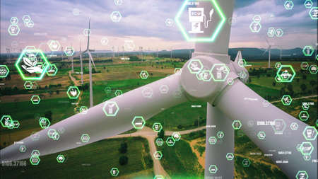 Environmental conservation technology and approaching global sustainable ESG by clean energy and power from renewable natural resourcesの写真素材