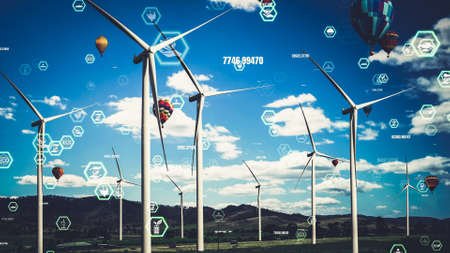 Environmental conservation technology and approaching global sustainable ESG by clean energy and power from renewable natural resourcesの写真素材