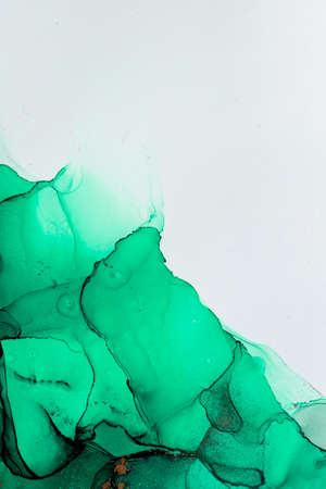 Marble ink abstract art from exquisite original painting for abstract background . Painting was painted on high quality paper texture to create smooth marble background pattern of kintsuki ink art .の写真素材