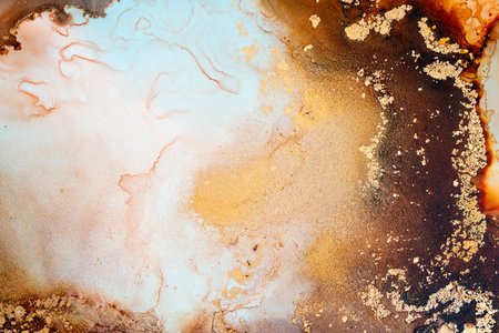 Marble ink abstract art from exquisite original painting for abstract background . Painting was...