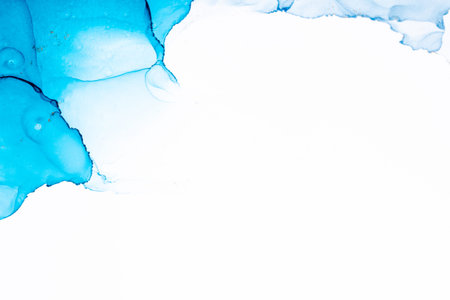 Marble ink abstract art from exquisite original painting for abstract background . Painting was painted on high quality paper texture to create smooth marble background pattern of ombre alcohol ink .の写真素材