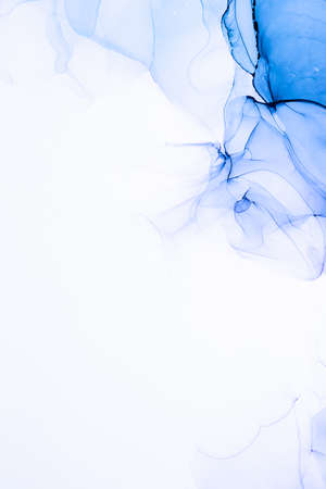 Marble ink abstract art from exquisite original painting for abstract background . Painting was painted on high quality paper texture to create smooth marble background pattern of ombre alcohol ink .の写真素材