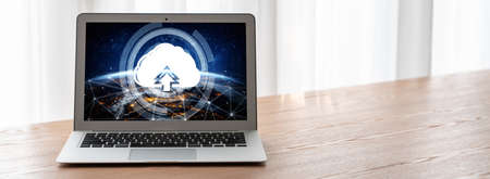 Cloud computing software for modish remote work and personal data storageの写真素材