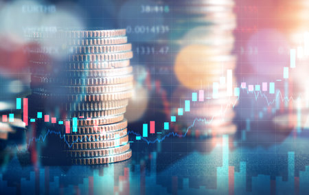Finance and money technology background concept of business prosperity and asset management ....