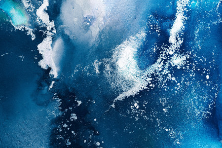 Marble ink abstract art from exquisite original painting for abstract background . Painting was...