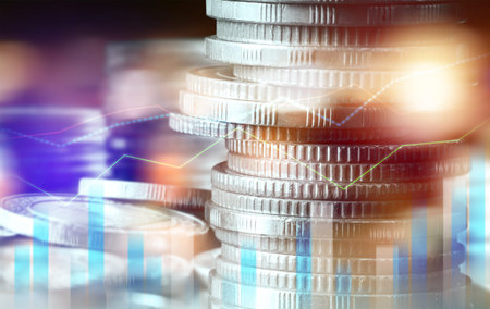 Finance and money technology background concept of business prosperity and asset management ....