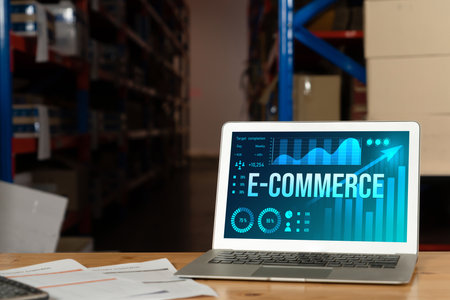 E-commerce data software provide modish dashboard for sale analysis to the online retail businessの写真素材