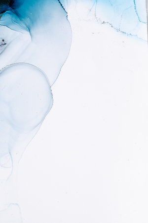 Marble ink abstract art from exquisite original painting for abstract background . Painting was painted on high quality paper texture to create smooth marble background pattern of kintsuki ink art .の写真素材
