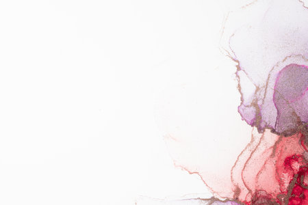 Marble ink abstract art from meticulous original painting abstract background . Painting was painted on high quality paper texture to create smooth marble background pattern of ombre alcohol ink .の写真素材