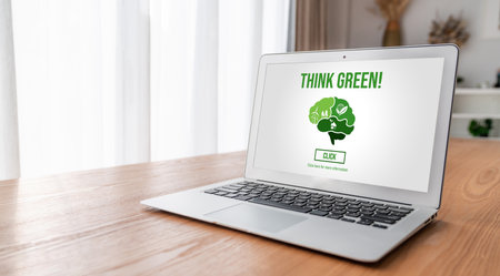 Green business transformation for modish corporate business to thank green marketing strategyの写真素材
