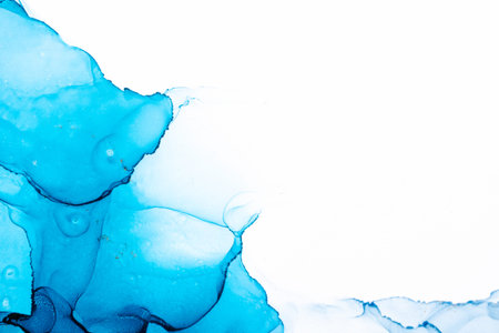 Marble ink abstract art from exquisite original painting for abstract background . Painting was painted on high quality paper texture to create smooth marble background pattern of ombre alcohol ink .