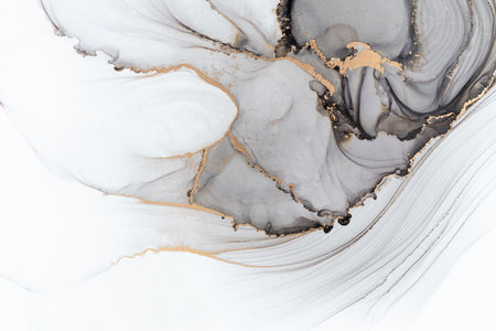 Marble ink abstract art from meticulous original painting abstract background . Painting was painted on high quality paper texture to create smooth marble background pattern of ombre alcohol ink .の写真素材