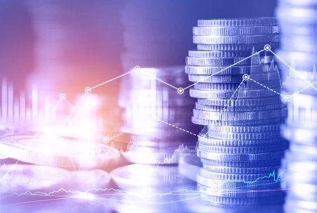 Finance and money technology background concept of business prosperity and asset management ....