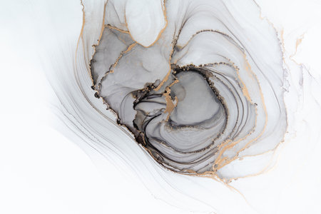 Marble ink abstract art from meticulous original painting abstract background . Painting was painted on high quality paper texture to create smooth marble background pattern of ombre alcohol ink .の写真素材