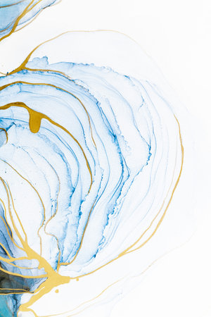 Marble ink abstract art from meticulous original painting abstract background . Painting was painted...