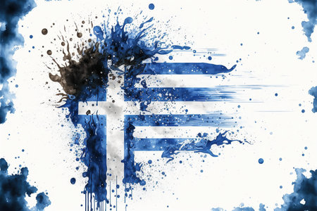 Image of watercolor splash and explosion abstract art . Admirable Generative AI image .の素材