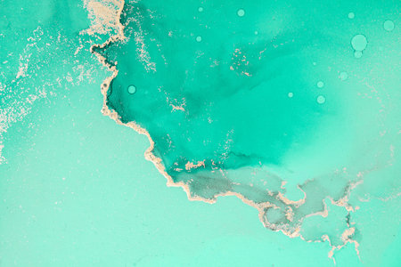 Original artwork photo of marble ink abstract art. High resolution photograph from exemplary original painting. Abstract painting was painted on HQ paper texture to create smooth marbling pattern.の写真素材