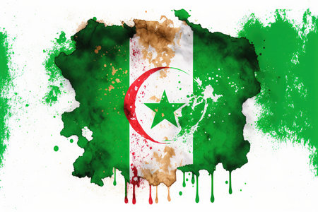 Image of watercolor splash and explosion abstract art . Admirable Generative AI image .の素材