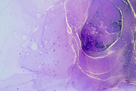 Original artwork photo of marble ink abstract art. High resolution photograph from exemplary original painting. Abstract painting was painted on HQ paper texture to create smooth marbling pattern.の写真素材