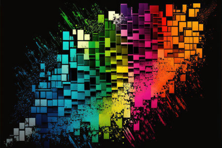 Abstract paintbrush swatches platters of colorful concept isolated on background. Inspiration of separated high-color stroke bright tone creativity separate by scene. Finest generative AI.の素材