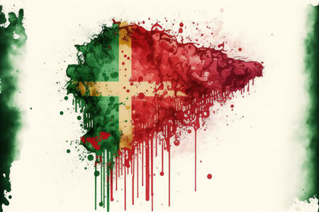 Image of watercolor splash and explosion abstract art . Admirable Generative AI image .の素材