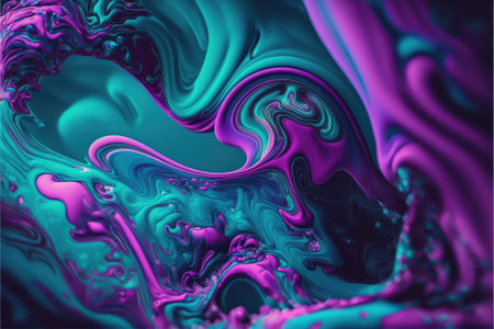 Abstract of liquid art painting in purple and pink color in marble texture. Concept of turbulence dynamic colorful background. Finest generative AI.の素材