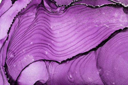 Original artwork photo of marble ink abstract art. High resolution photograph from exemplary original painting. Abstract painting was painted on HQ paper texture to create smooth marbling pattern.の写真素材