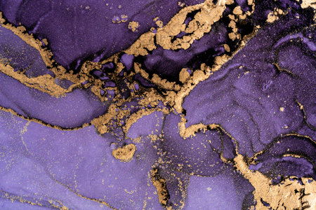 Original artwork photo of marble ink abstract art. High resolution photograph from exemplary original painting. Abstract painting was painted on HQ paper texture to create smooth marbling pattern.の写真素材
