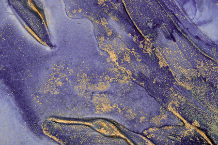 Original artwork photo of marble ink abstract art. High resolution photograph from exemplary original painting. Abstract painting was painted on HQ paper texture to create smooth marbling pattern.の写真素材