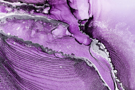 Original artwork photo of marble ink abstract art. High resolution photograph from exemplary original painting. Abstract painting was painted on HQ paper texture to create smooth marbling pattern.の写真素材