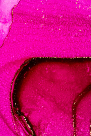 Original artwork photo of marble ink abstract art. High resolution photograph from exemplary original painting. Abstract painting was painted on HQ paper texture to create smooth marbling pattern.の写真素材