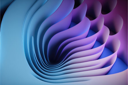 Abstract wave colorful pattern of spectrum color. Concept of enormous minimal colorful gradient background in pastel color. Finest generative AI.の素材