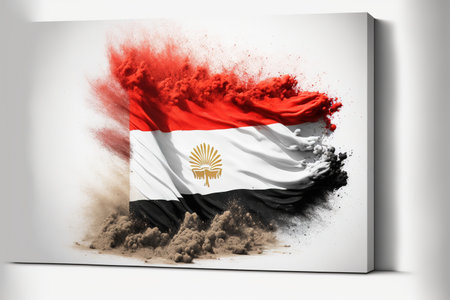 Image of color powder splash and explosion abstract art . Admirable Generative AI image .の素材