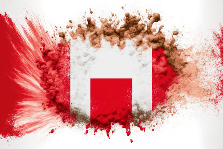 Image of color powder splash and explosion abstract art . Admirable Generative AI image .の素材