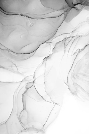 Marble ink abstract art from exquisite original painting for abstract background . Painting was painted on high quality paper texture to create smooth marble background pattern of ombre alcohol ink .の写真素材